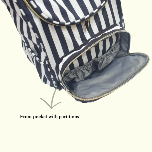 Mono Stripe Diaper Backpack - Image 6