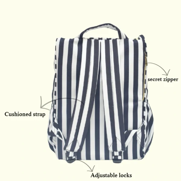 Mono Stripe Diaper Backpack - Image 7