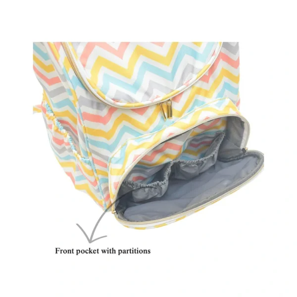 Rainbow Zig Diaper Backpack - Image 7