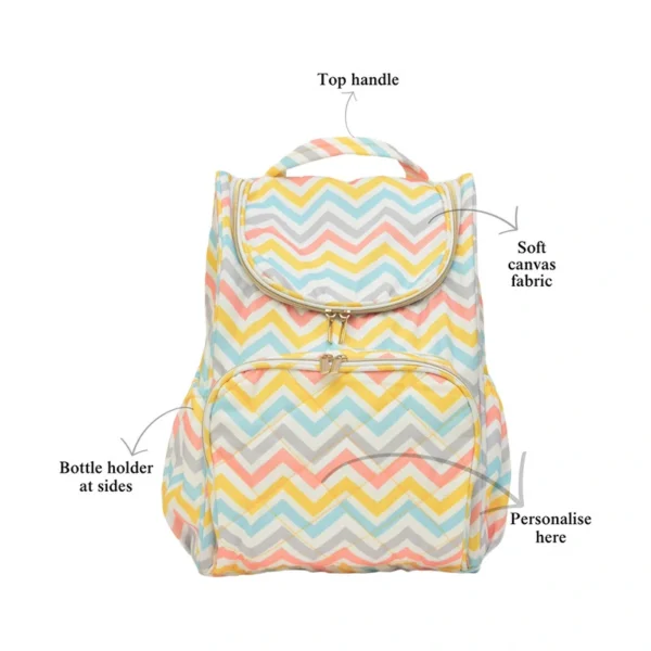 Rainbow Zig Diaper Backpack - Image 6