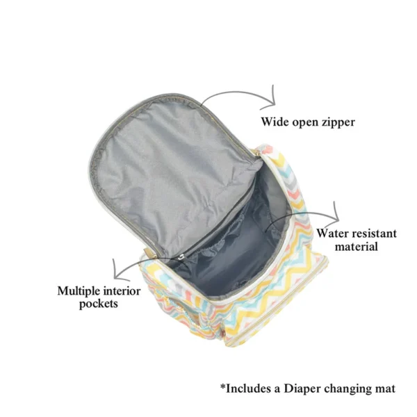 Rainbow Zig Diaper Backpack - Image 4