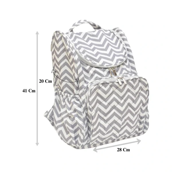 Silver Zig Diaper Backpack - Image 3