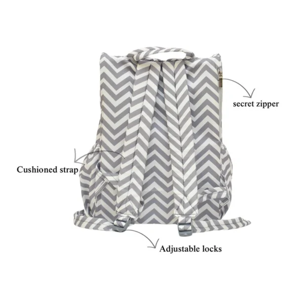 Silver Zig Diaper Backpack - Image 4