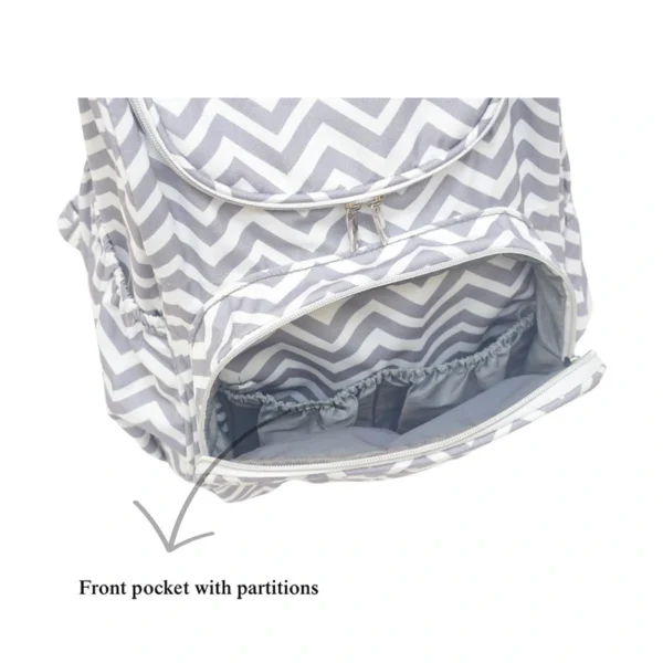 Silver Zig Diaper Backpack - Image 6