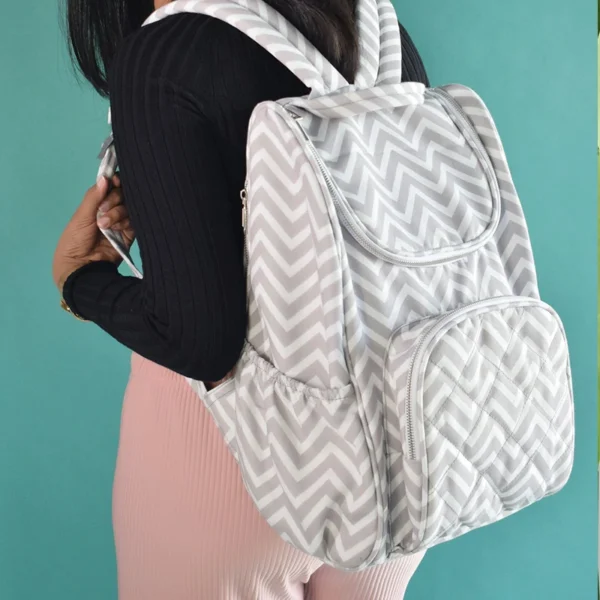 Silver Zig Diaper Backpack - Image 10