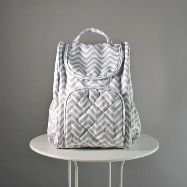 Silver Zig Diaper Backpack - Image 7