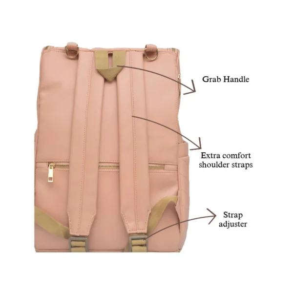 Peach Blossom Vegan Diaper Backpack - Image 5
