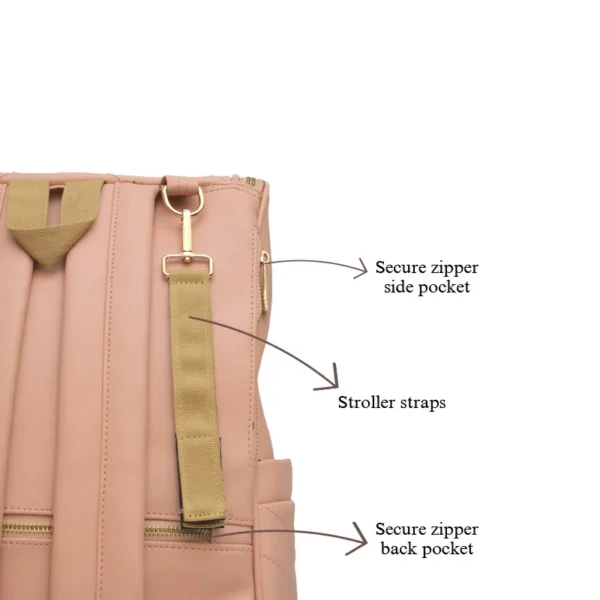 Peach Blossom Vegan Diaper Backpack - Image 6