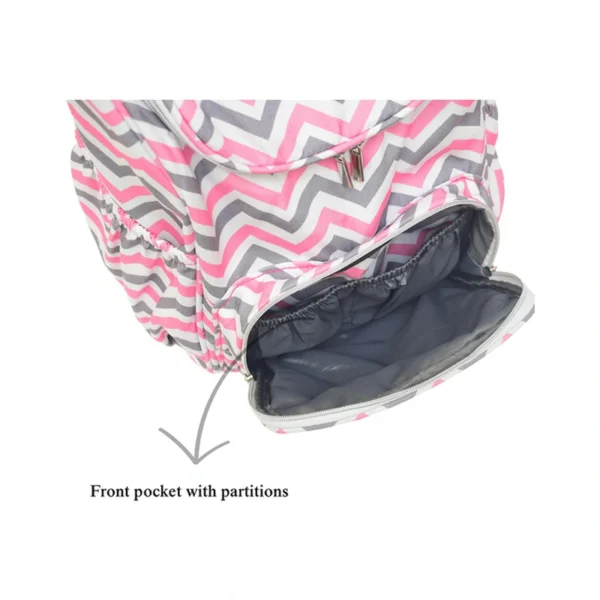 Pink Zig Diaper Backpack - Image 6