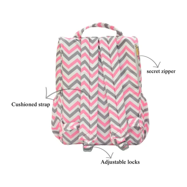 Pink Zig Diaper Backpack - Image 4