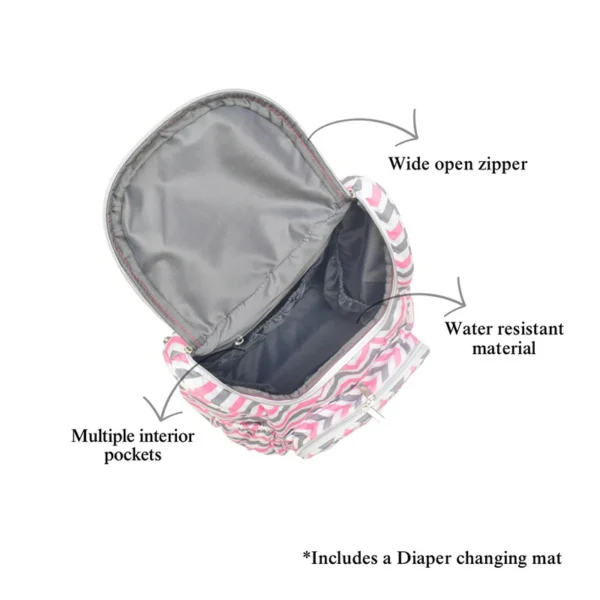 Pink Zig Diaper Backpack - Image 5