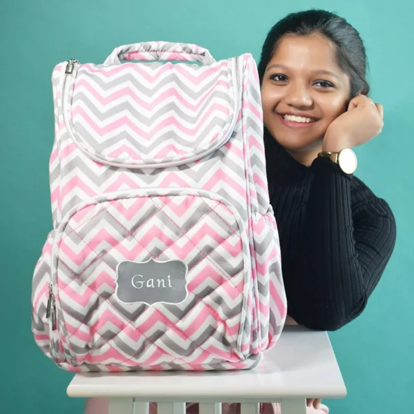 Pink Zig Diaper Backpack - Image 7
