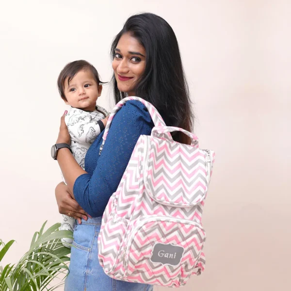 Pink Zig Diaper Backpack - Image 8