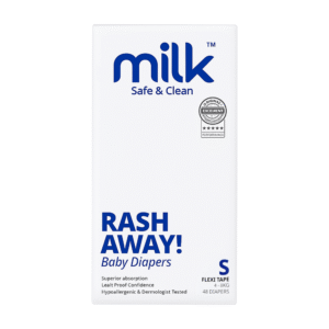 Milk Baby Diaper Flexi Tape Size  ( Small ) - 48 Pcs ( 4 to 8 Kg )