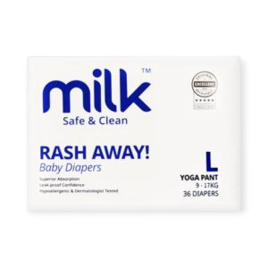 Milk Baby Diaper Yoga Pants ( Large ) - 36 Pcs (9-17 Kg)