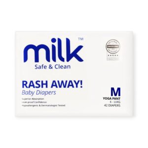 Milk Baby Diaper Yoga Pants  ( Medium )- 42 Pcs (6-11kg)