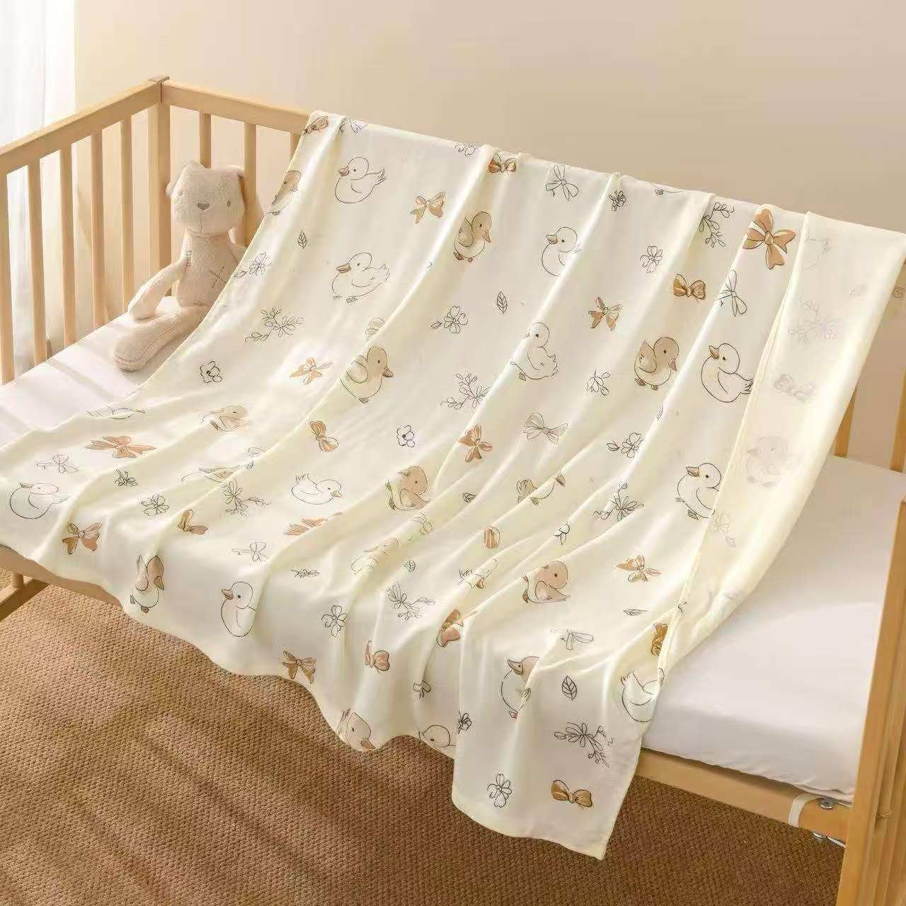 Bamboo Swaddle Blanket ( Duckling )
