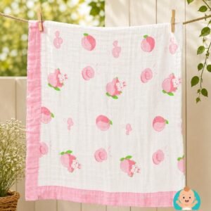 6 Layer Muslin Baby Blankets ( Pink )