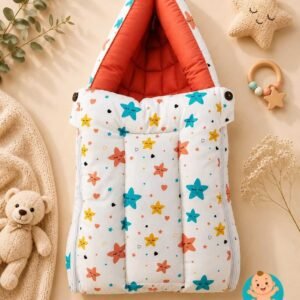 Softnest baby nest cum bed with Muslin fabric and kapok silk (Ilavampanju) filling ( Star)