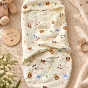 Muslin Sleeping Bag ( Bear Face )