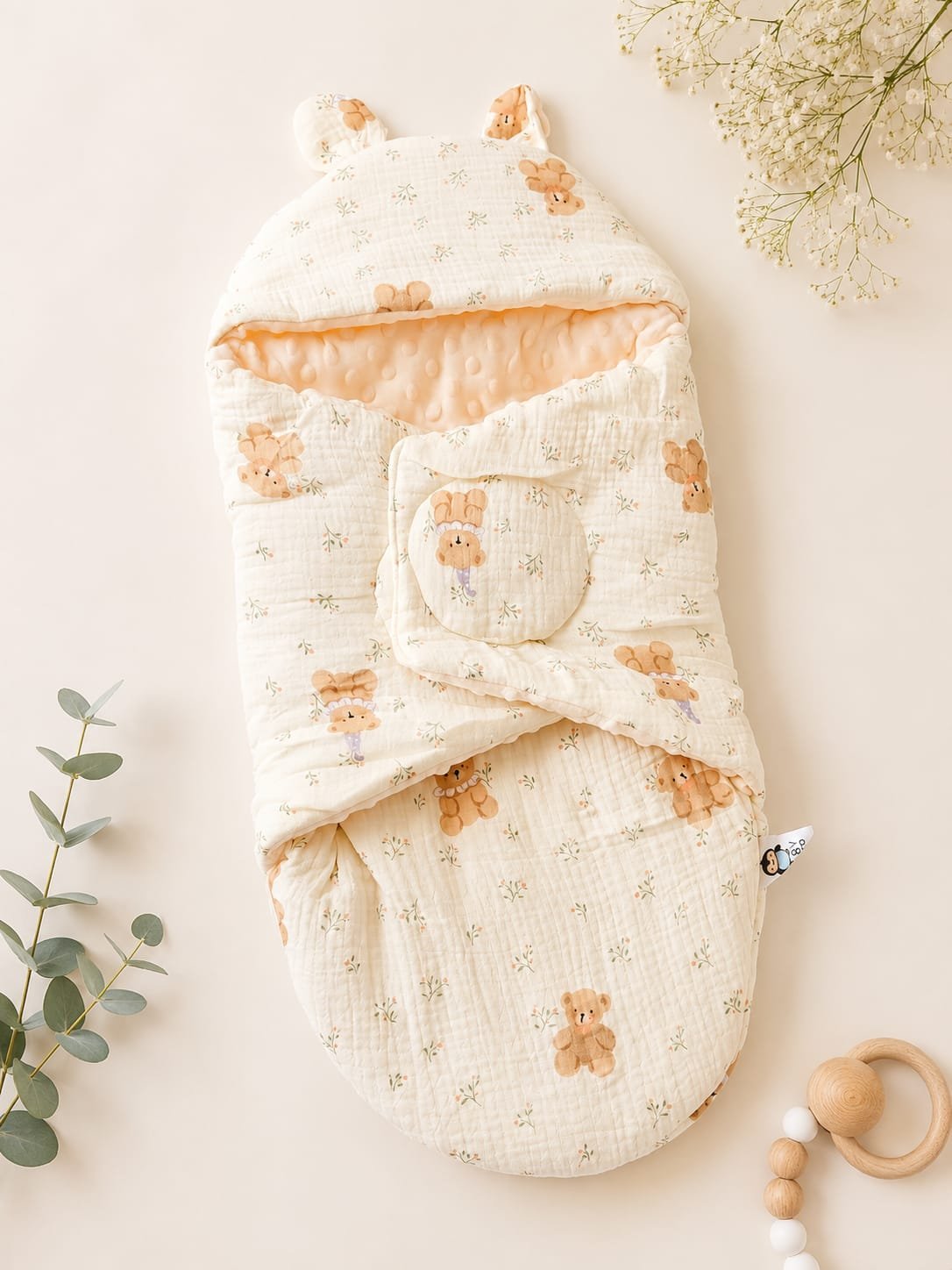 Muslin Baby Carry Bed ( Teddy )