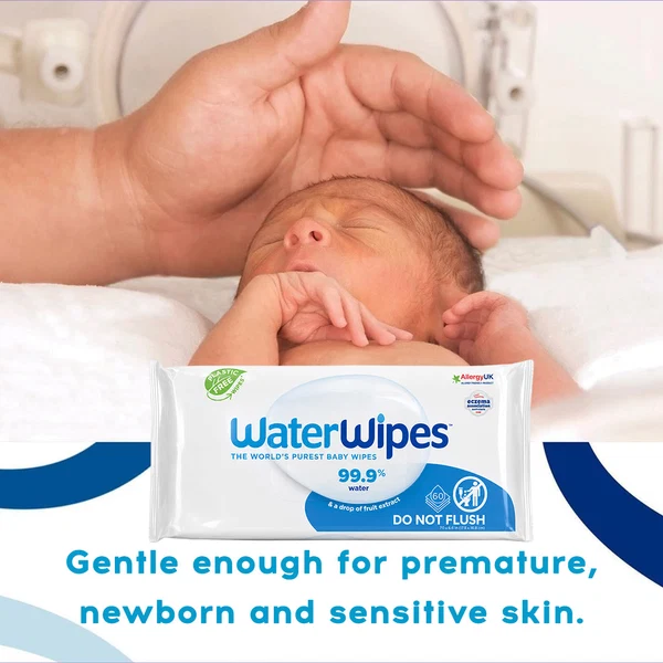 WaterWipes Original Baby Wipes – Pack of 1 (60 Wipes) - Image 3