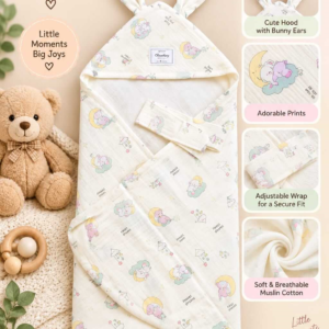 Hooded Swaddle | Baby Wrapper (Sweet Dreams)