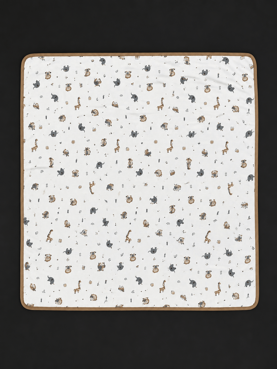 Soft Cotton Reusable Baby Bed Protector (Safari Animal Print) - Image 2