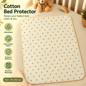 Cotton Baby Bed Protector (Heart)