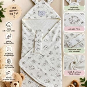 Hooded Swaddle | Baby Wrapper (Jumbo)
