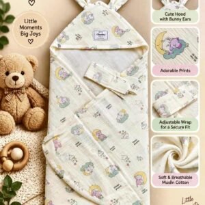 Hooded Swaddle | Baby Wrapper (Sweet Dreams)