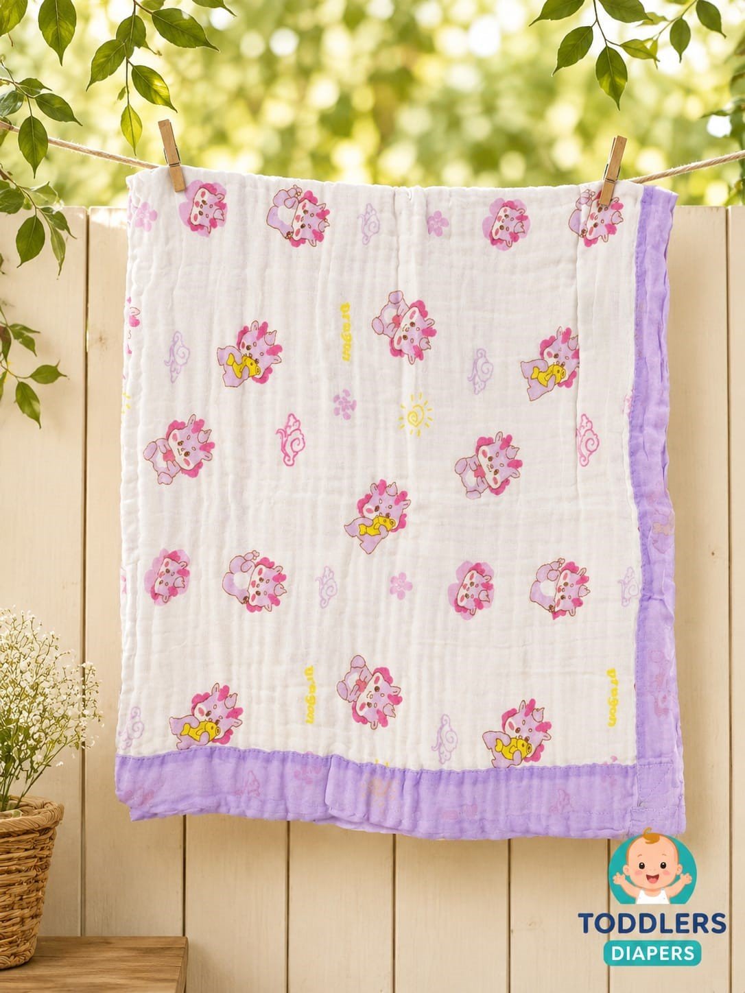 6 Layer Muslin Baby Blankets ( Lavender)