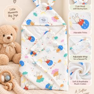 Hooded Swaddle | Baby Wrapper (Sweet)